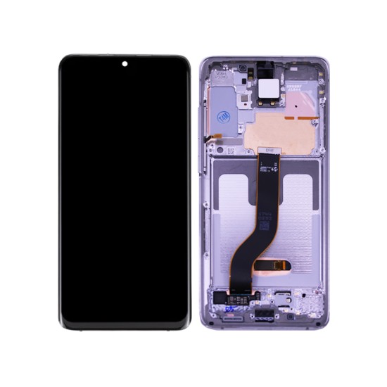 Touch+Display+Frame Samsung Galaxy S20 Plus 4G/G985/S20 Plus 5G/G986 Service Pack Branco